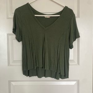 army green alterd state blouse
